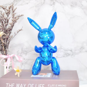 Balloon rabbit home decor items - Blue, 25cm