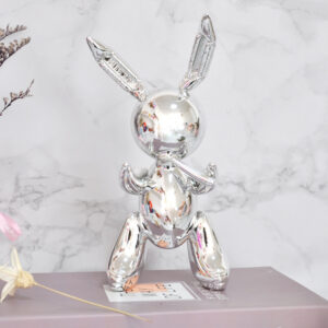 Balloon rabbit home decor items - Silver, 25cm
